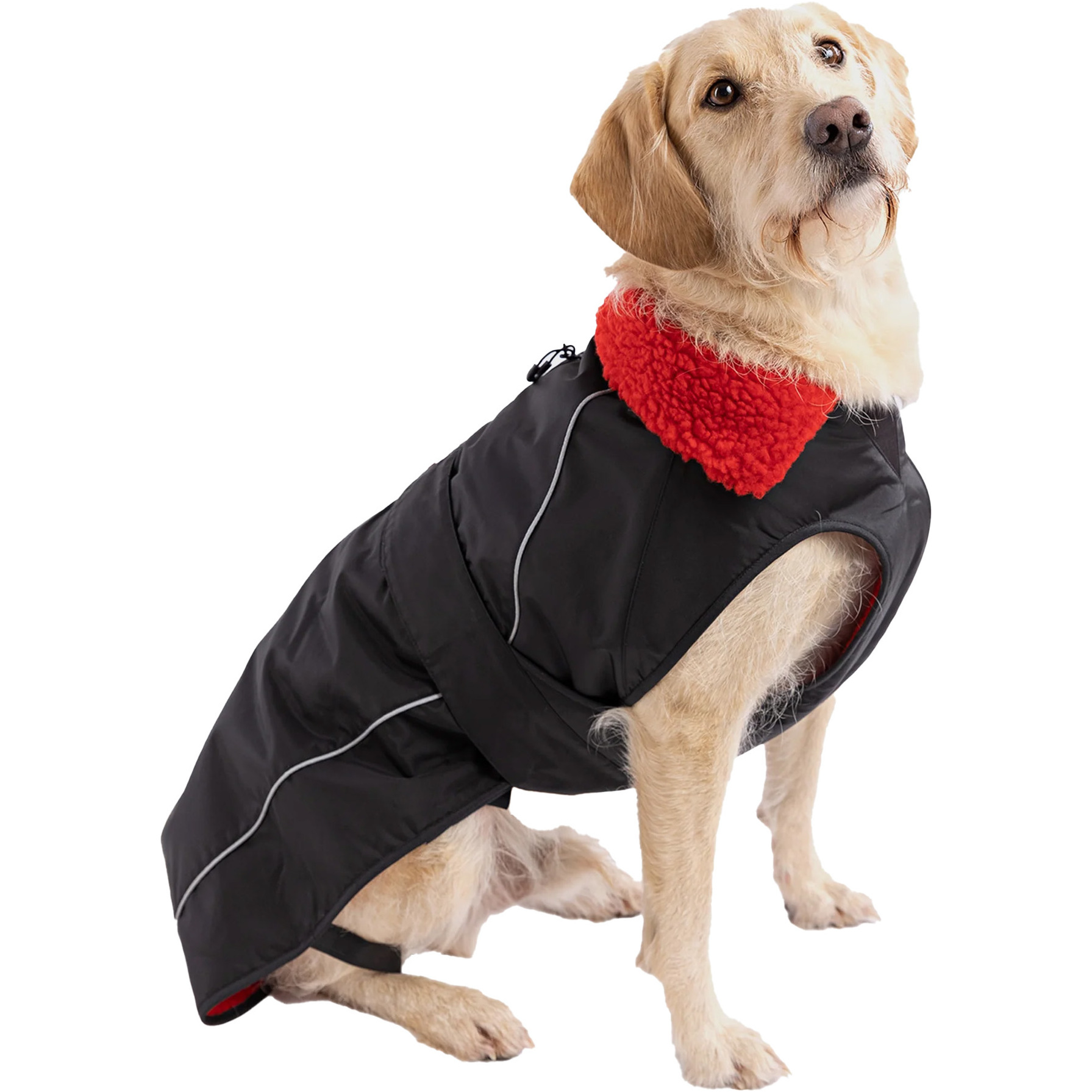 2026 Abrigo Para Perro « Dryrobe » V3DRDC - Black O / Rojo
